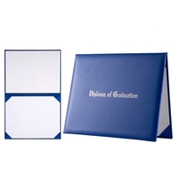 Carpeta Porta Certificados A4 con Logotipo Personalizado, Cubierta Protectora para Certificados, Cubierta de Cartón PU Negra para Diplomas y Documentos Escolares