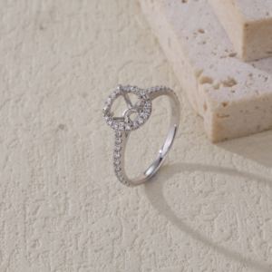 Anillo de Oro Blanco Sólido de 18K de Alta Calidad con Diamante Natural, Semi-Montura, Magnífico Regalo de Boda, Aniversario de Novia, Fiesta, Envío Rápido - Product Image 6
