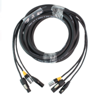 Câble hybride professionnel FCONNR PowerCon Ethercon DMX 3 en 1