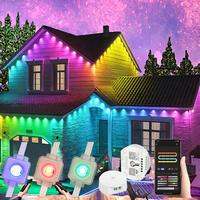 Guirlandes lumineuses LED à pixels 24V étanches IP67 pour extérieur, dimmables, pour installation permanente dans les paysages