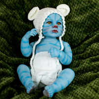 Lifereborn 46cm 18 pouces Alien peint Reborn bébé poupées Avatar dessin réaliste bébé modèle poupées jouets avec plein de vinyle
