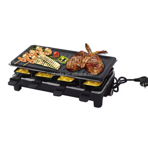 Appareil à <span class=keywords><strong>raclette</strong></span> électrique Aifa 1400W 8 personnes <span class=keywords><strong>avec</strong></span> demi-<span class=keywords><strong>pierre</strong></span> et demi-plaque de gril facile à nettoyer - Product Image 3