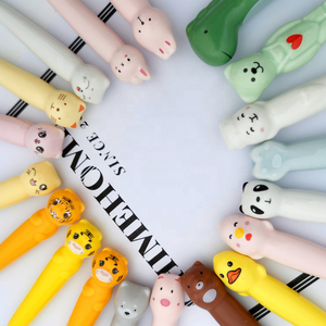 Diseño creativo conejito Tigre Panda perro gato utensilios para comer mango de cerámica sostenible cuchillo tenedor cuchara para niños pequeños Camping viaje - Product Image 3