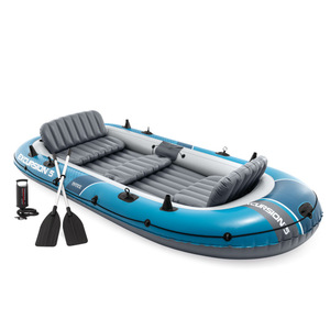 Véritable ensemble de <span class=keywords><strong>kayak</strong></span> gonflable <span class=keywords><strong>INTEX</strong></span> 66325 pour 5 personnes, en PVC, pour la pêche et le rafting, longueur 3,1-4 m, avec <span class=keywords><strong>pagaie</strong></span> - Product Image 3