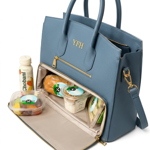 <span class=keywords><strong>Sac</strong></span> fourre-tout <span class=keywords><strong>isotherme</strong></span> en cuir PU imperméable de qualité supérieure avec compartiment caché pour <span class=keywords><strong>femme</strong></span>, idéal pour le travail et le bureau - Product Image 1