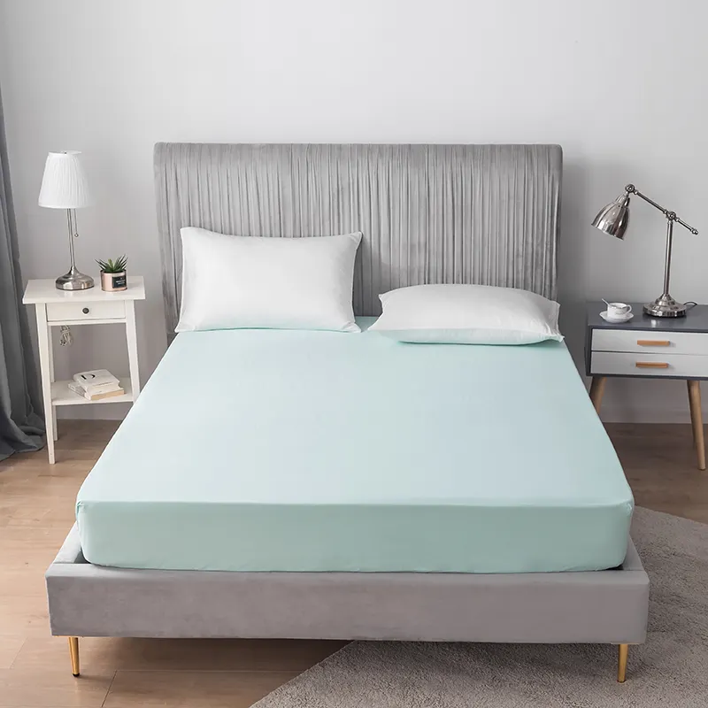 Простыня для двуспальной кровати из натурального бамбука, 100% хлопок