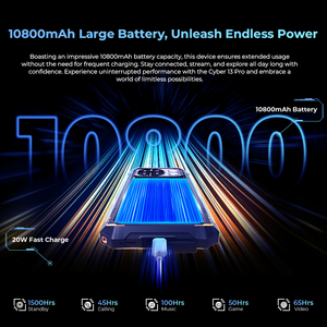 20GB + 256GB 6.6 ''2K <span class=keywords><strong>HOTWAV</strong></span> <span class=keywords><strong>Cyber</strong></span> <span class=keywords><strong>13</strong></span> <span class=keywords><strong>Pro</strong></span> Téléphones portables 10800mAh 64MP Téléphones robustes avec lampe de poche 150LM - Product Image 6