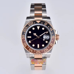 Montre homme en or de 40 mm à mouvement automatique mécanique, fabriquée en usine avec logo de marque de luxe, montre super luxe - Product Image 1
