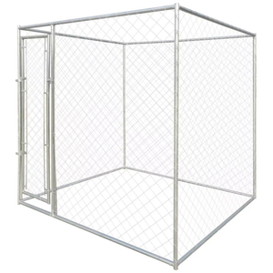 Chenil d'extérieur pour chien avec toit, grande niche robuste avec portes d'alimentation, enceinte en métal pour chien, pour jardin, arrière-cour et ferme - Product Image 3