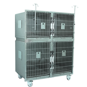 กรงสัตว์เลี้ยงสเตนเลสปรับได้สี่ตำแหน่งแบบพกพาอุปกรณ์สัตวแพทย์สำหรับการผ่าตัดสุนัข - Product Image 1