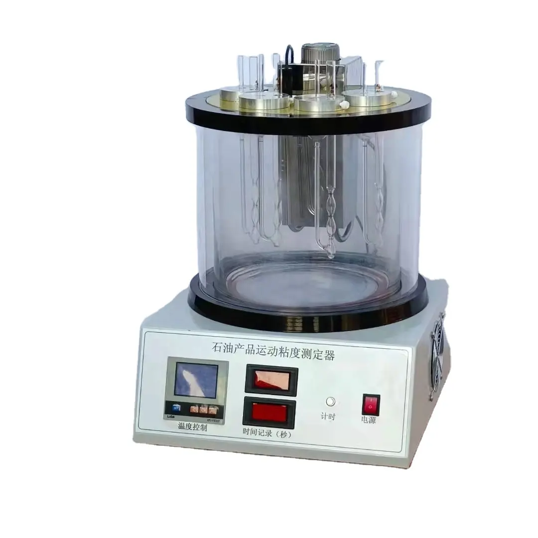 Viscosimètre d'huile automatique ASTM D445 Appareil d'essai de bain de viscosité cinématique et dynamique du pétrole Testeur de viscosité cinématique