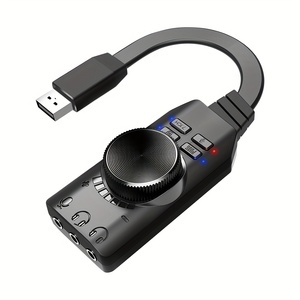 การ์ดเสียง USB สำหรับเล่นเกม PU-BG เสียงเอฟเฟกต์เสียงสำหรับคอมพิวเตอร์การ์ดเสียงสำหรับโทรศัพท์แล็ปท็อปภายนอกแบบ USB - Product Image 1