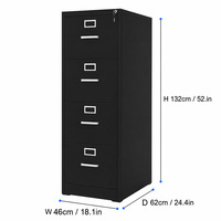 Armoire de rangement en acier modulaire à 2-3-4 tiroirs, empilable, verrouillable, système d'armoires de rangement en métal pour bureau