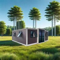 2 Chambres et 1 Salle de bain Hôtel Design Extensible Option en Vente Luxe 20/40ft Préfabriqué Flat Pack Container House