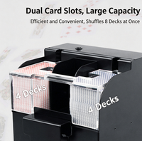 8 Paires de Machines à Mélanger Automatiques Idéales pour les Casinos Transfrontaliers – Machine à Mélanger Rapide et Silencieuse pour le Poker et le Baccarat du Texas