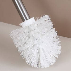 נירוסטה ידית שירותים מברשת חדר אמבטיה ניקוי מברשת סביב ראש שירותים קערה מנקה מברשת ו מחזיק - Product Image 4