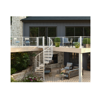Escalier en colimaçon en verre pour villa et commerce, facile à installer, escalier hélicoïdal extérieur pour résidentiel
