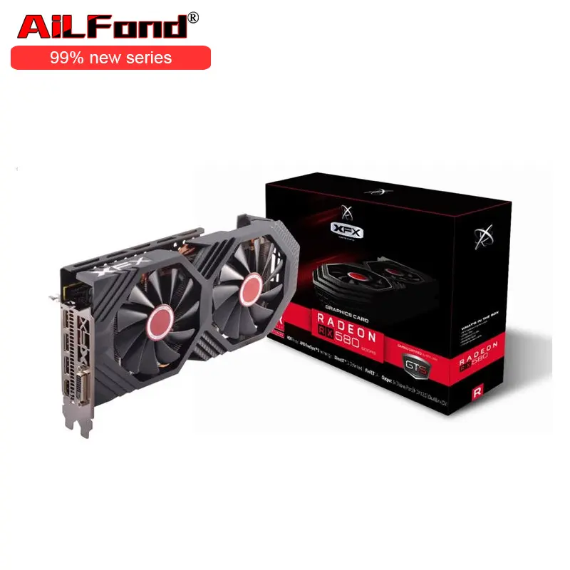 AiLFond 80%new used RX 580 8GB gpu XFX rx-580 amd graphic card rx580 8g 2048sp video card gddr5 256bit Graphics Cards