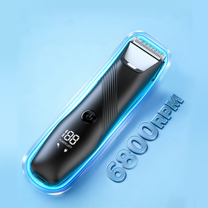 Groin & Body Hair Trimmer with <b>Mirror</b> Dual-Head Beard Trimmer & Foil Blades Wet & Dry Groomer Electric Ball Pubic Trimmer <b>Shaver</b> - Product Image 6
