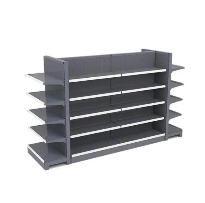 Wan Hongxin double-sided high quality heavy duty metal durable supermarket interior design with supermarket racking