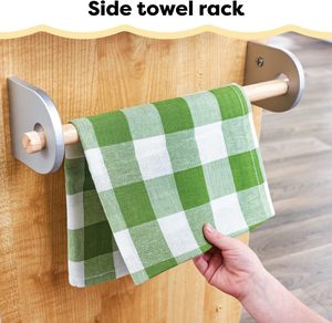 Uptown Cocina de juego de madera natural Edad 3 + Incluye pizarra de teléfono de juego y toallero Regalo perfecto para niños Juguetes de cocina y comida - Product Image 5