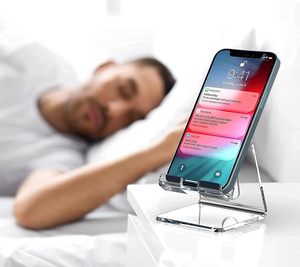 Soporte Acrílico para Teléfono Celular, Soporte Transparente Portátil para Escritorio, Compatible con Phone 16, 15, 14, 13 Pro Max, Mini, 12, 11 Plus, SE - Product Image 6