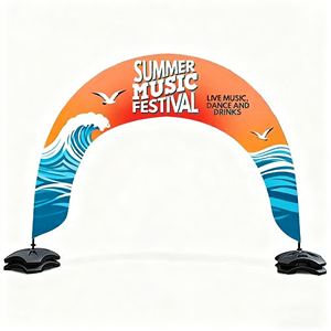 Top Selling Custom Logo Sports Event Advertising Fiberglass Arch Gate Flag Banner-Adjustable Portable Polyester Material