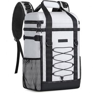 Multifunctional Leakproof <b>Cooler</b> <b>Backpack</b> with Padded Top Handle, Mesh Pocket for Camping BBQ - Product Image 2