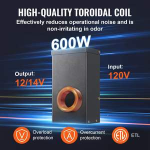 Transformador de Iluminación para Exteriores Vevor de 600W, 12V, Bajo Voltaje, Impermeable, con Temporizador y Sensor Fotoeléctrico - Product Image 5