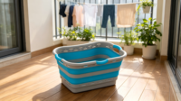 Panier à linge pliable 60L en PP+TPE avec 3 poignées, organisateur de cuisine, seau à linge, fruits, légumes, serpillière, personnalisable en usine