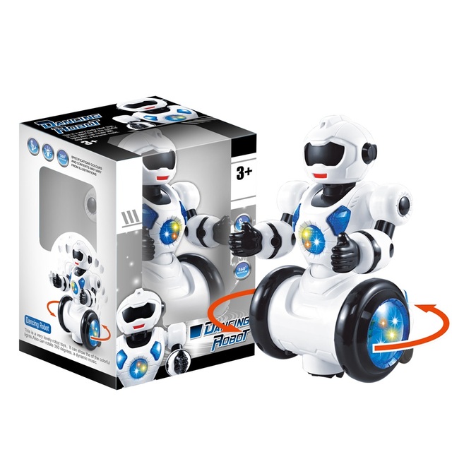 360 Degree Rotation Intelligent Robot With Light and Music Education Robot for Kids Early Education Robot Toy