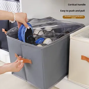 Boîte de <span class=keywords><strong>rangement</strong></span> pour chaussures de bureau pliable en tissu rectangulaire moulé par injection moderne, 5 couches, compartiments multifonctionnels - Product Image 3