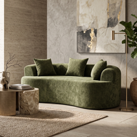Modernes Minimalistisches Chenille-Stoff Modulares Sofa-Set Komprimiert Vakuumverpackt Geschwungenes Design für Apartment Einkaufszentrum Hotel Villa Wohnzimmer