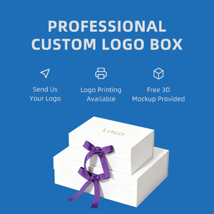 Collapsible Luxury Magnetic Flip Rigid Flat Folding Gift <strong>Box</strong> with Handle with Ribbon Storage Gift Boxes with Custom Logo - Product Image 5