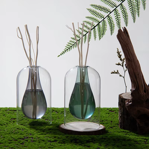 Clear Glass Aroma <strong>Diffuser</strong> Bottle With Inner Vase and Reed Sticks Fragrance <strong>Container</strong> for Home Office Hotel Decor Supply - Product Image 4