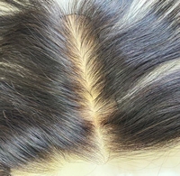Topper en cheveux humains 100% naturel, noir naturel, indétectable, pré-épilé, avec dessus en soie en forme de T, nœuds blanchis, fermeture frontale et ligne de cheveux en dentelle HD