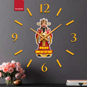 Orologio <span class=keywords><strong>da</strong></span> <span class=keywords><strong>Parete</strong></span> Originale del Dio della Ricchezza, Grande 70-120cm Regolabile, Moderno Feng Shui Cinese, Orologio in Acrilico Fai-<span class=keywords><strong>da</strong></span>-Te, Regalo - Product Image 1