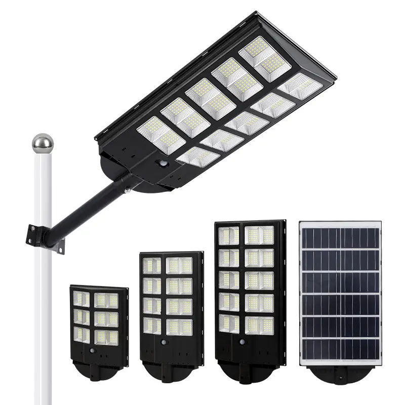 Éclairage extérieur à économie d'énergie étanche tout-en-un lampadaire solaire à LED intégré lampadaire solaire pour autoroute