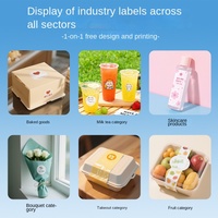 Etiquetas Adhesivas Personalizadas en Rollo, Etiquetas Impermeables Autoadhesivas Transparentes, Etiquetas de Sellado, Impresión Rotativa de Seis Colores