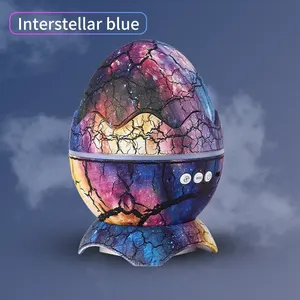 3D Crack Dinosaur Egg Sci - Fi Star Light Atmosphere Breathing Lamp Speaker Music Night Light