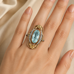 Anello con Design Floreale Traforato Stile Vintage per Donne - Product Image 2