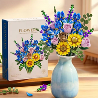 Meiji 13122 2026 Nouveau MOC Créatif Bouquet de Roses Modèle de Plante Botanique Décoration de Bureau Cadeaux de la Saint-Valentin Ensembles de Blocs de Construction