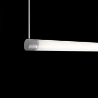 Diamètre 50mm sans scintillement linéaire liable vertical suspendu pendentif lumière avec ronde diffuseur tube avec DALI contrôle