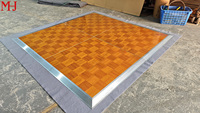Plancher de danse en bois stratifié interactif personnalisé, design moderne, bord en aluminium antidérapant - pour les théâtres, mobilier de théâtre