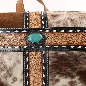 Mochila para Portátil de Cuero Vacuno de Primera Calidad, Estilo Occidental, para Viajes y Uso Diario - Product Image 3