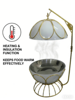 FULAIXIN Réchaud de buffet professionnel en acier inoxydable blanc 8L, alimenté au gaz, pour banquets et traiteurs en extérieur, longue durée de vie