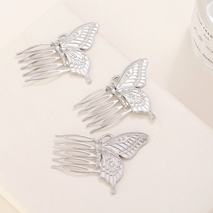 Venta al por mayor Retro Horquilla de pelo de las mujeres de la moda de oro antiguo Horquilla de Metal Mariposa Abejas Perla Peines de novia - Product Image 4