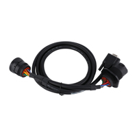 Câble en Y personnalisé noir avec connecteur J1939 9 broches vers connecteur DP15