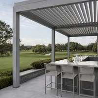 2026 Neues Design 100% Wasserdichtes Dach 3x4m Lamellendach-Pergola für Restaurants, Outdoor-Aluminiumkonstruktion für Wohn- und Gewerbebereiche