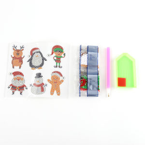 Natale fai da te per bambini pittura diamante adesivi kit fai da te divertimento cartone animato bambini diamante arte gemma 5d pittura Sticker - Product Image 3